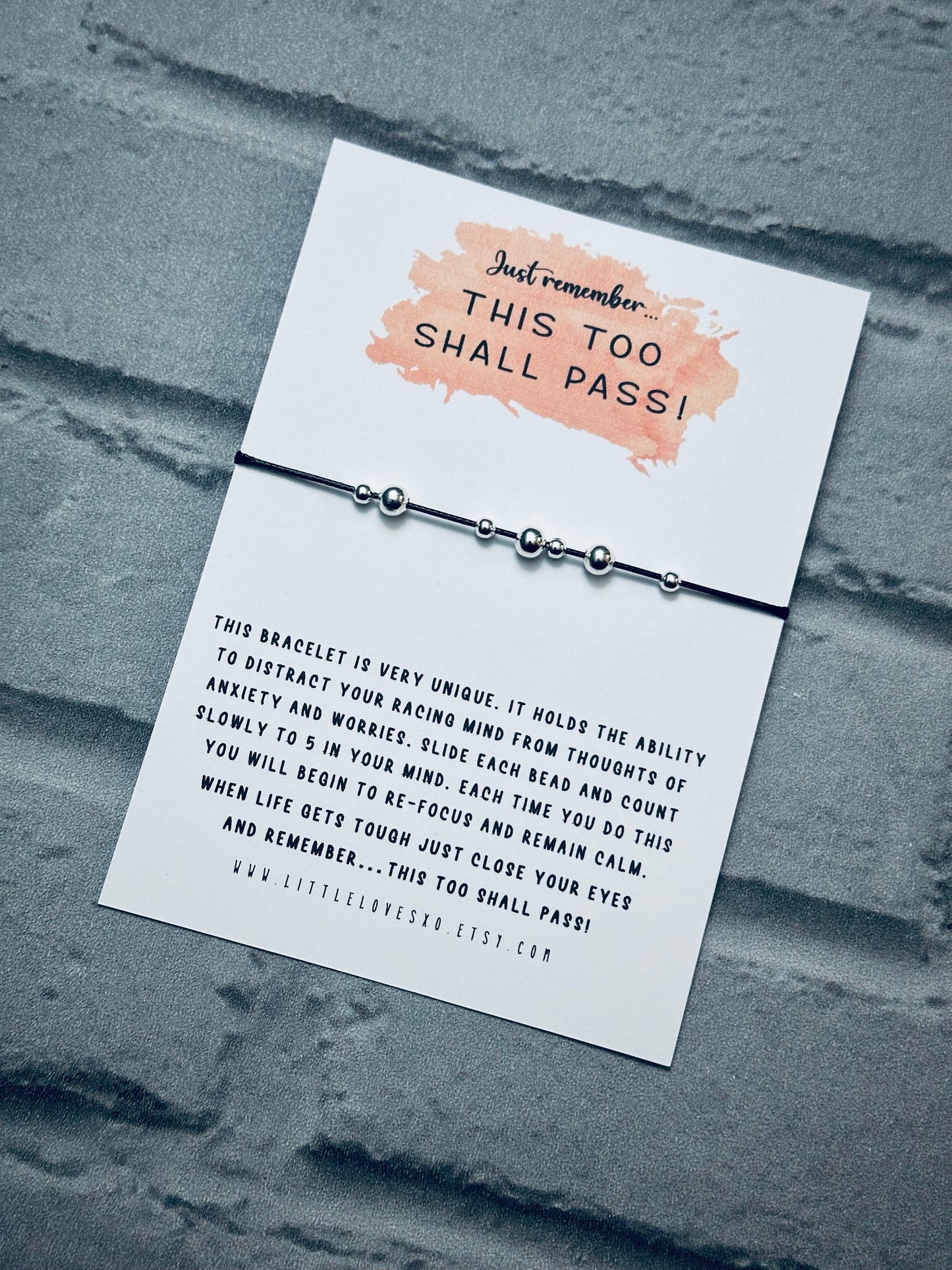 Adjustable Fidget Bracelet: Silver Plated Beads, Stress Relief Jewelry