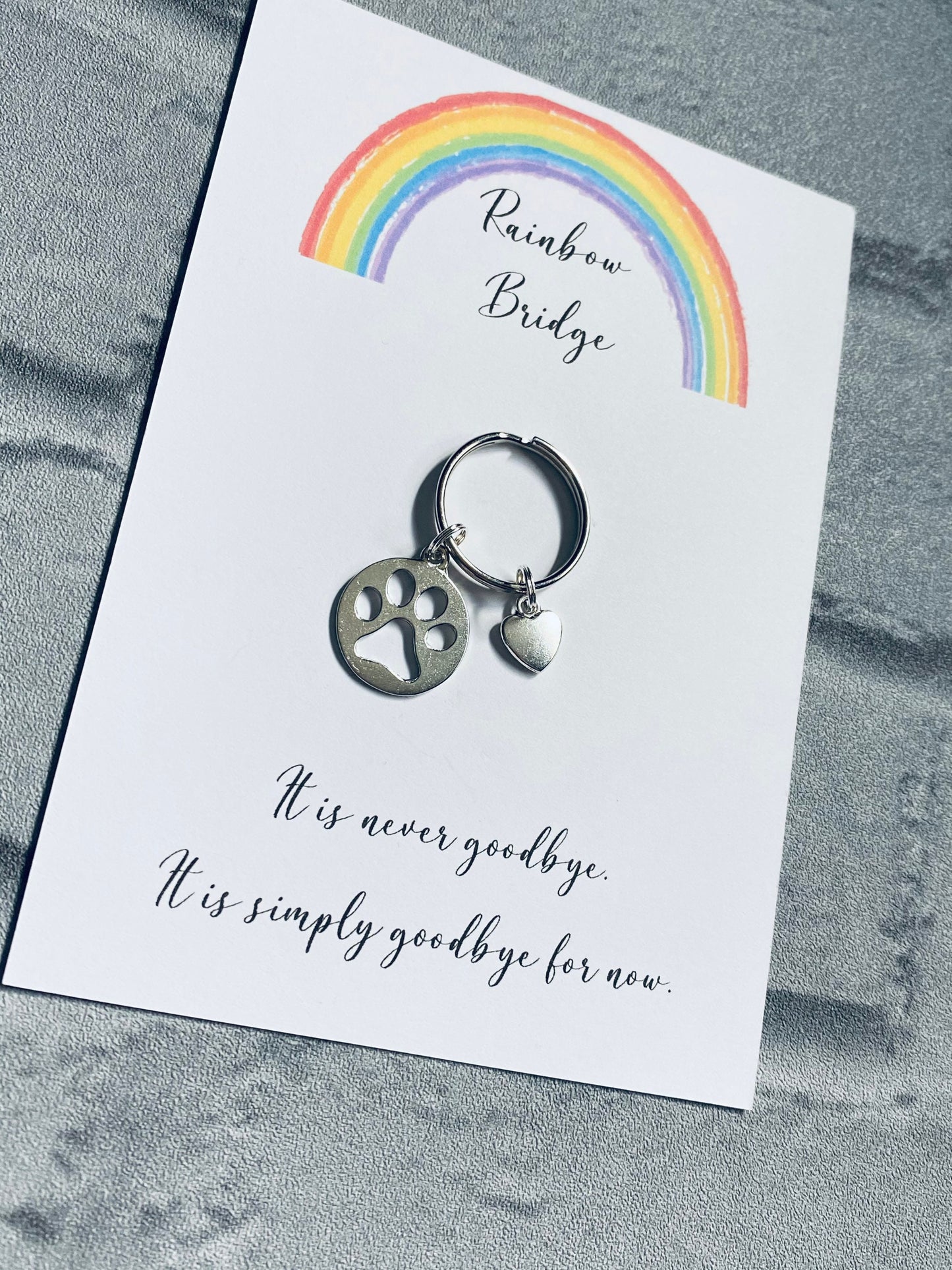 Pet Loss Keyring: Paw Print Memorial Gift