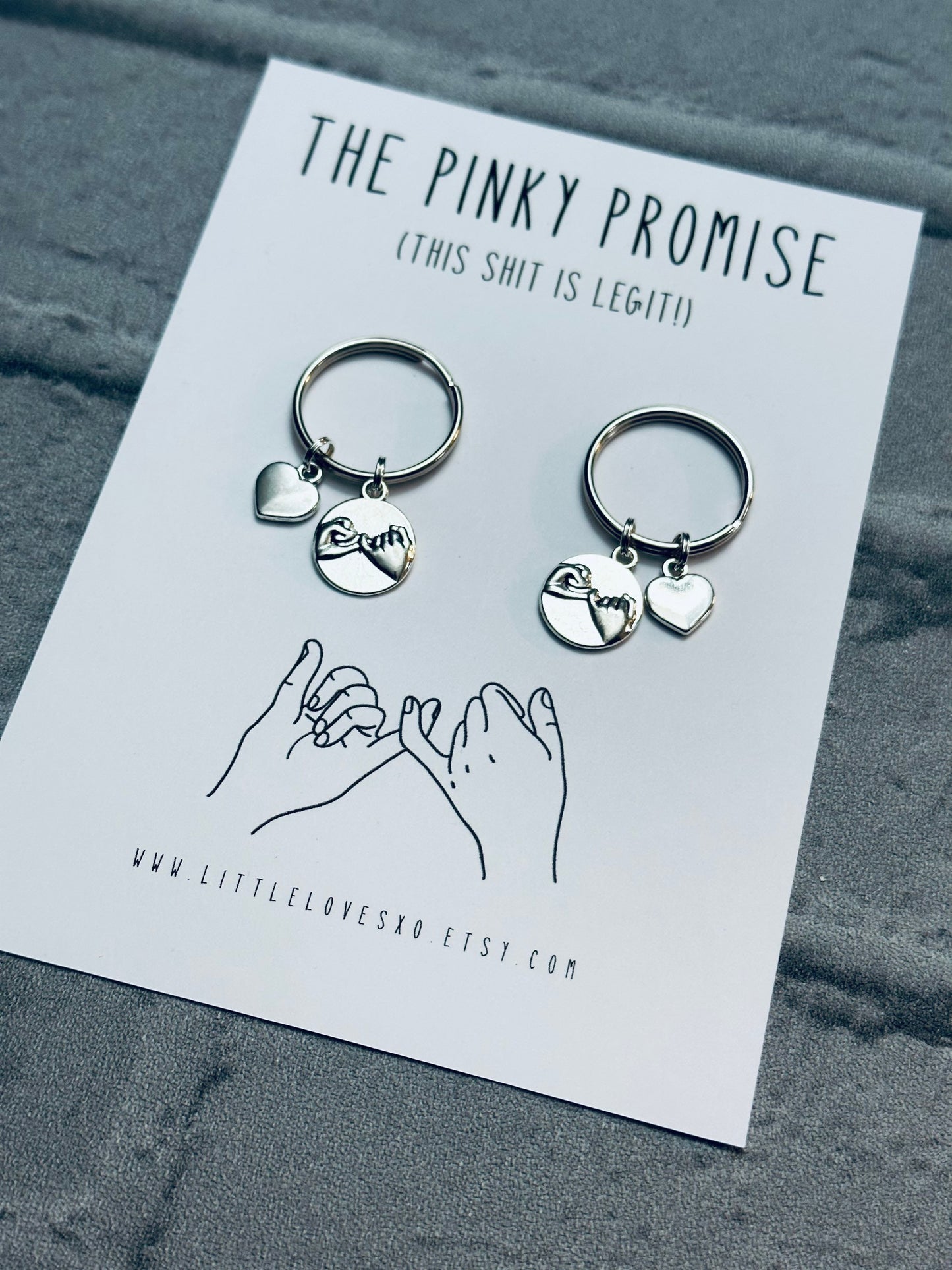 Pinky Promise Keyring Set: Matching Couple Gift