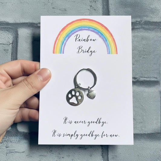 Pet Loss Keyring: Paw Print Memorial Gift
