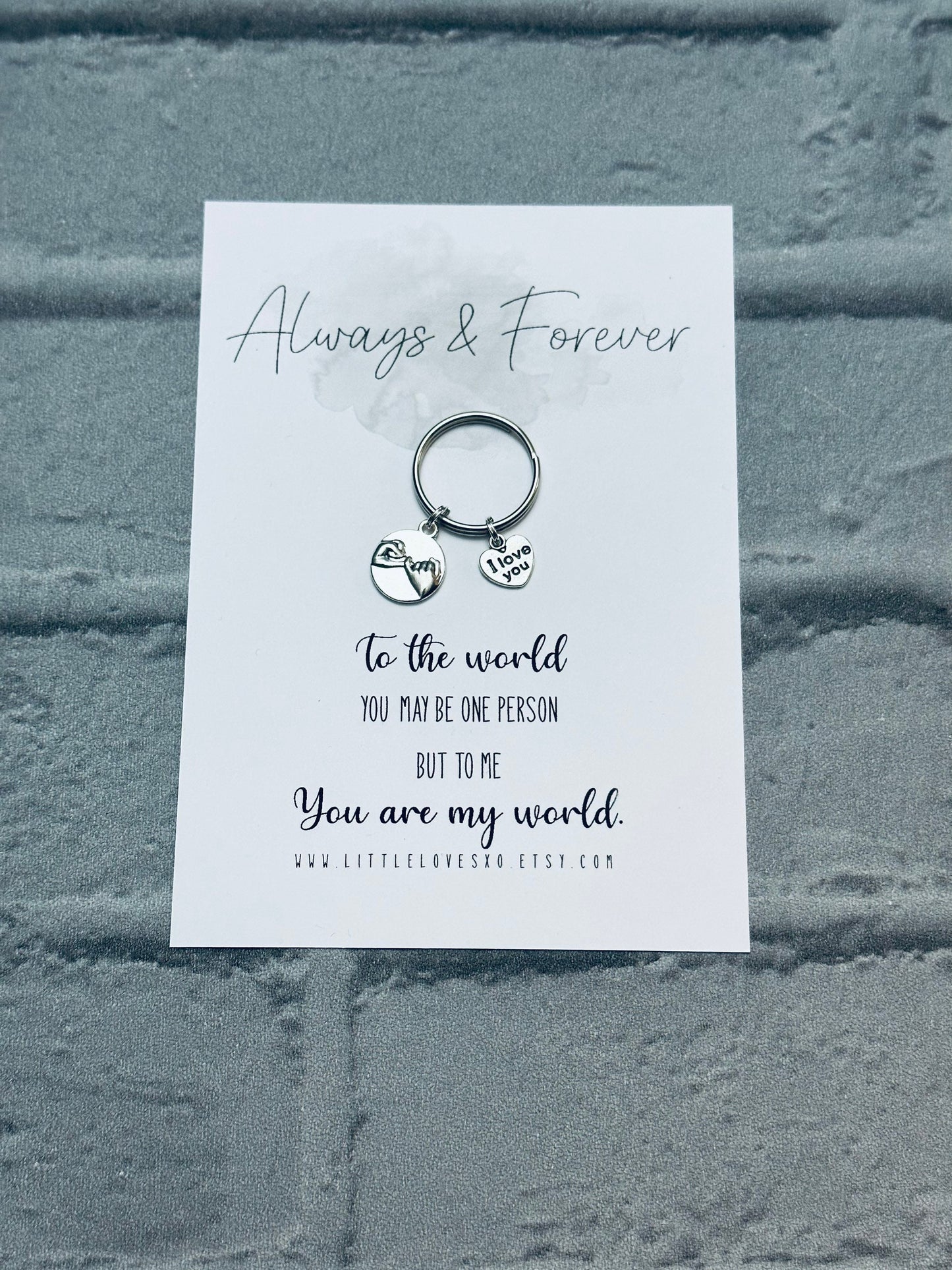 Pinky Promise Keychain: I Love You Gift, Couple Keyring