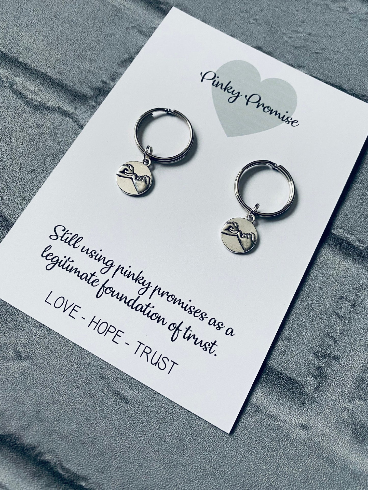 Pinky Promise Keychains: Matching Couple Keyrings, Friendship Gift