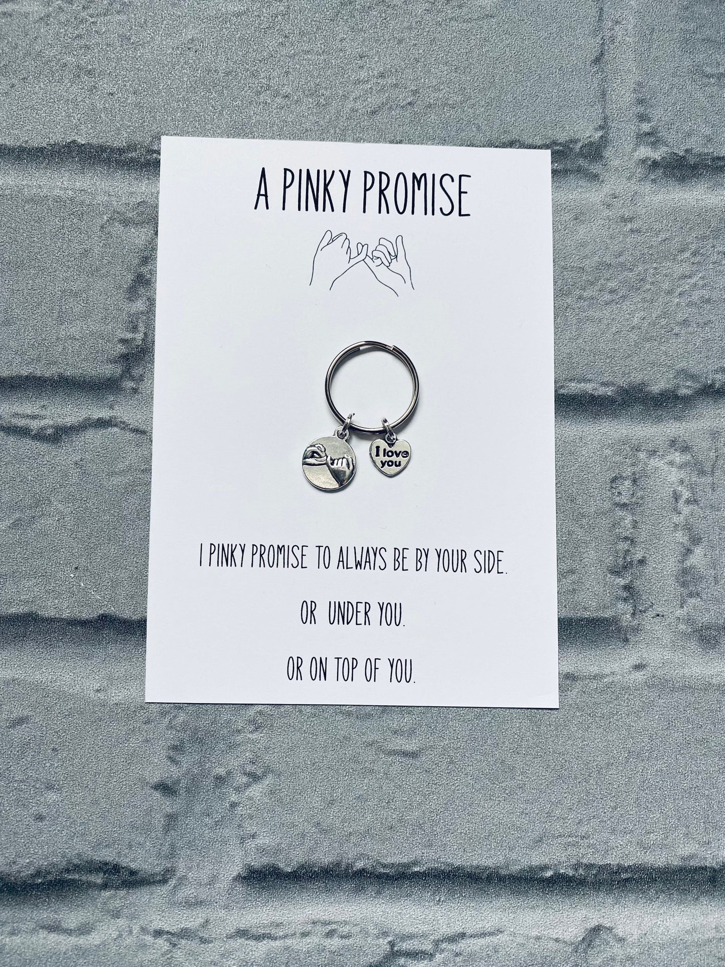 Pinky Promise Keychain: I Love You Gift for Couples