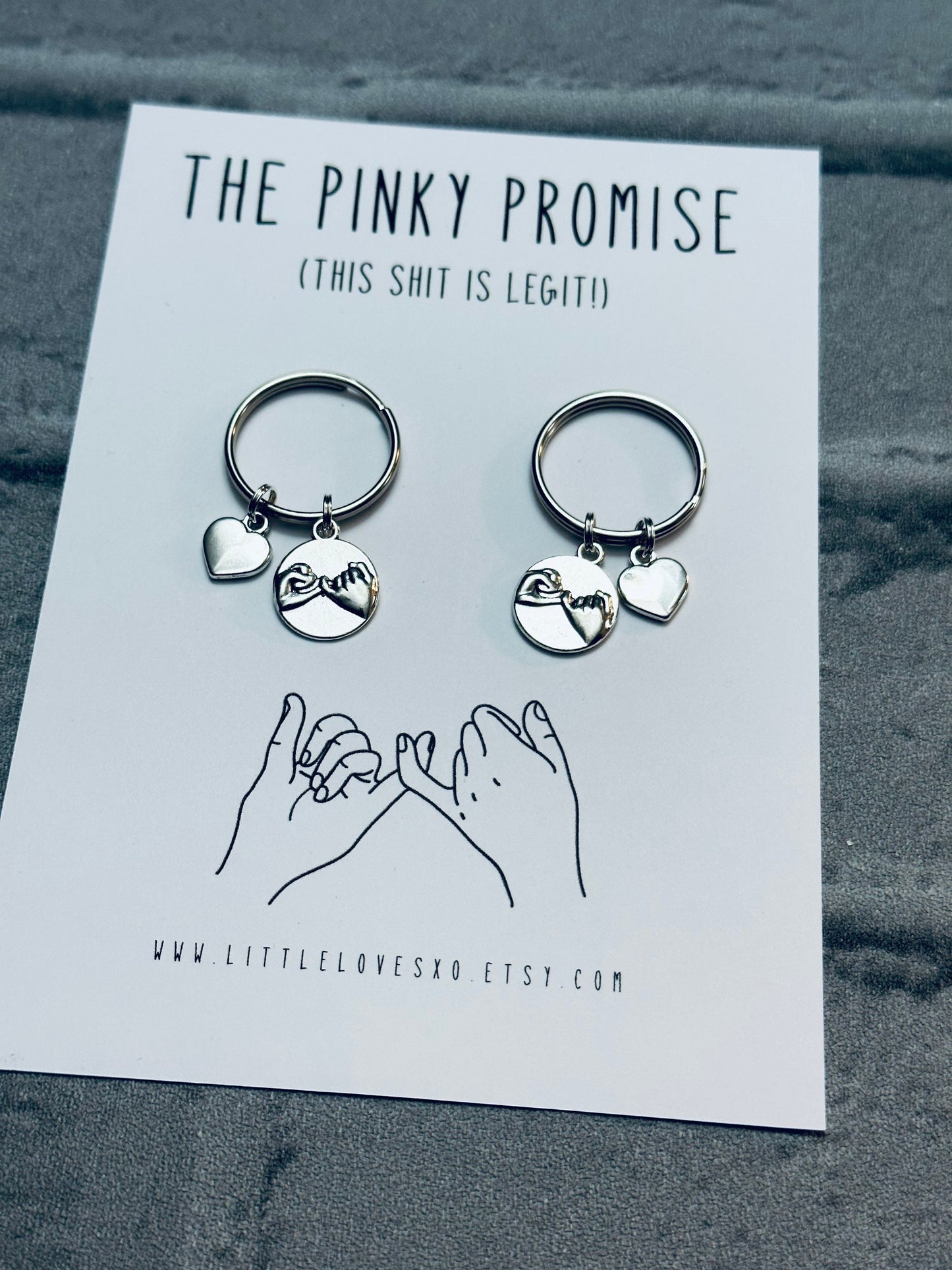 Pinky Promise Keyring Set: Matching Couple Gift