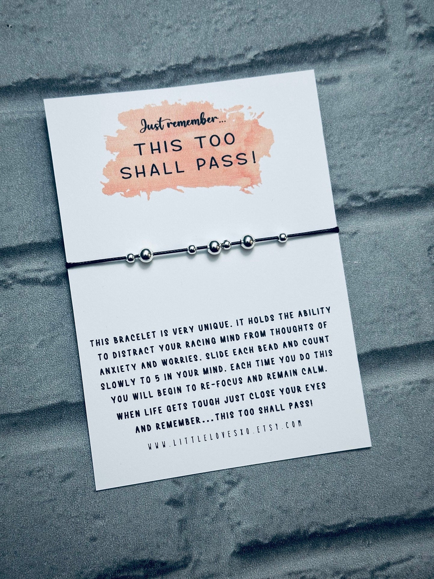 Adjustable Fidget Bracelet: Silver Plated Beads, Stress Relief Jewelry