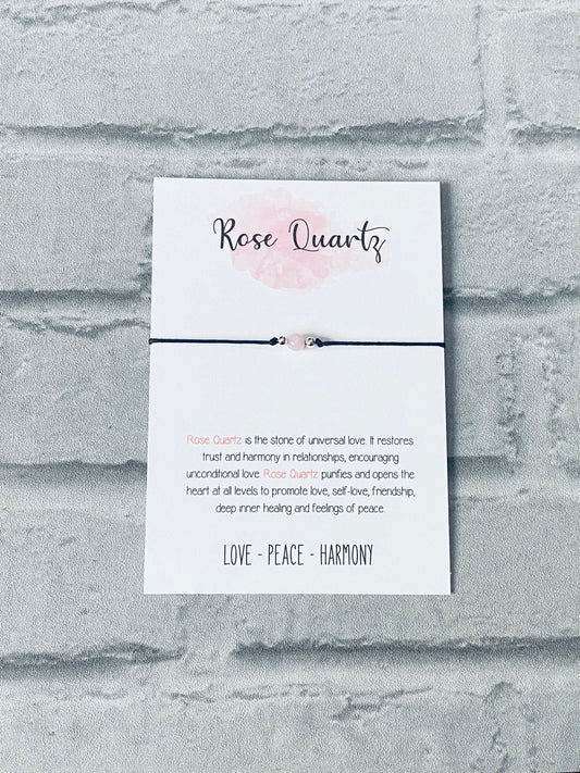 Rose Quartz Bracelet: 6mm Gemstone with Silver Accents