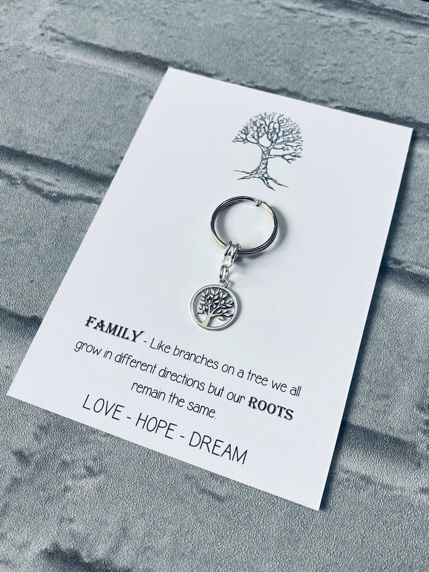 Tree of Life Keyring: Family Keepsake Gift