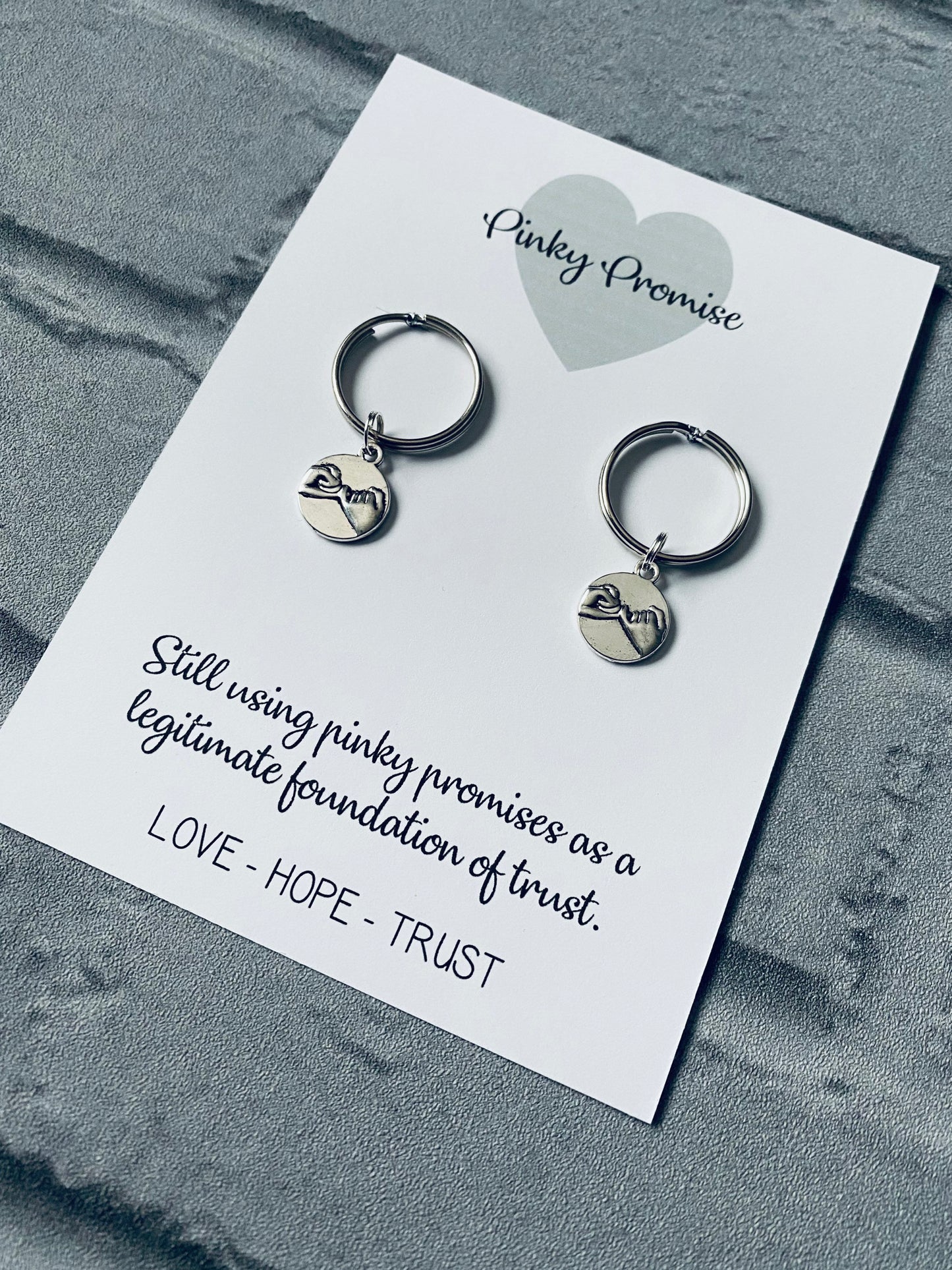 Pinky Promise Keychains: Matching Couple Keyrings, Friendship Gift