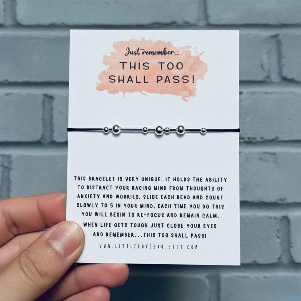 Adjustable Fidget Bracelet: Silver Plated Beads, Stress Relief Jewelry