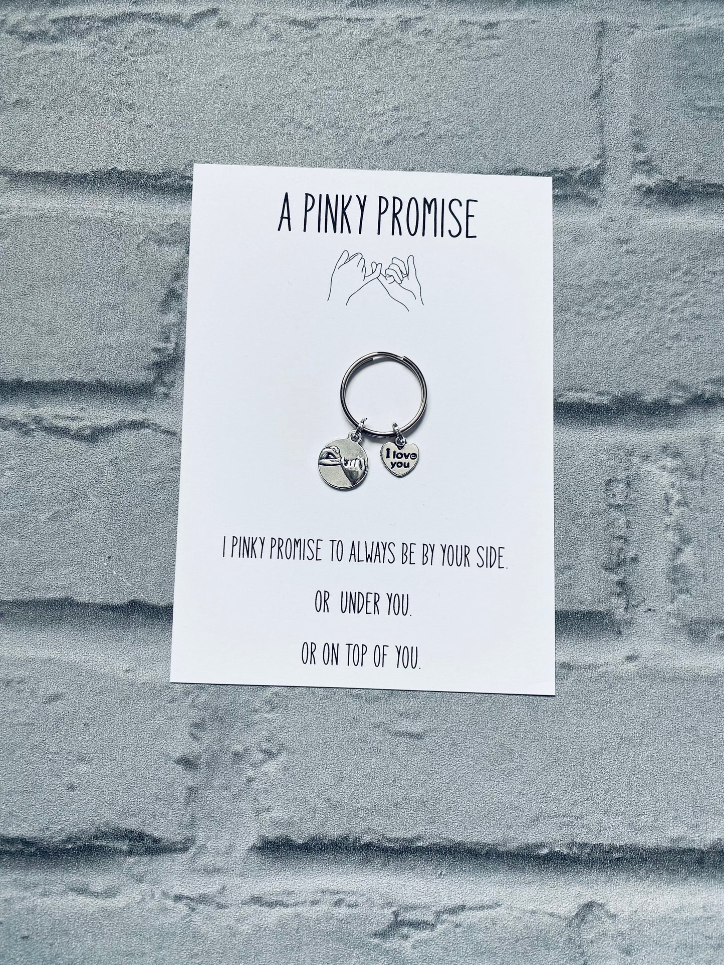 Pinky Promise Keychain: I Love You Gift for Couples