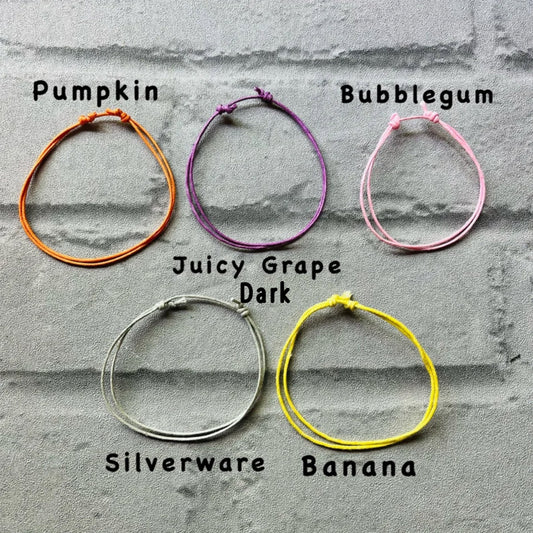 Adjustable Waxed Cord Wish Bracelet, Friendship Anklet, Party Favor