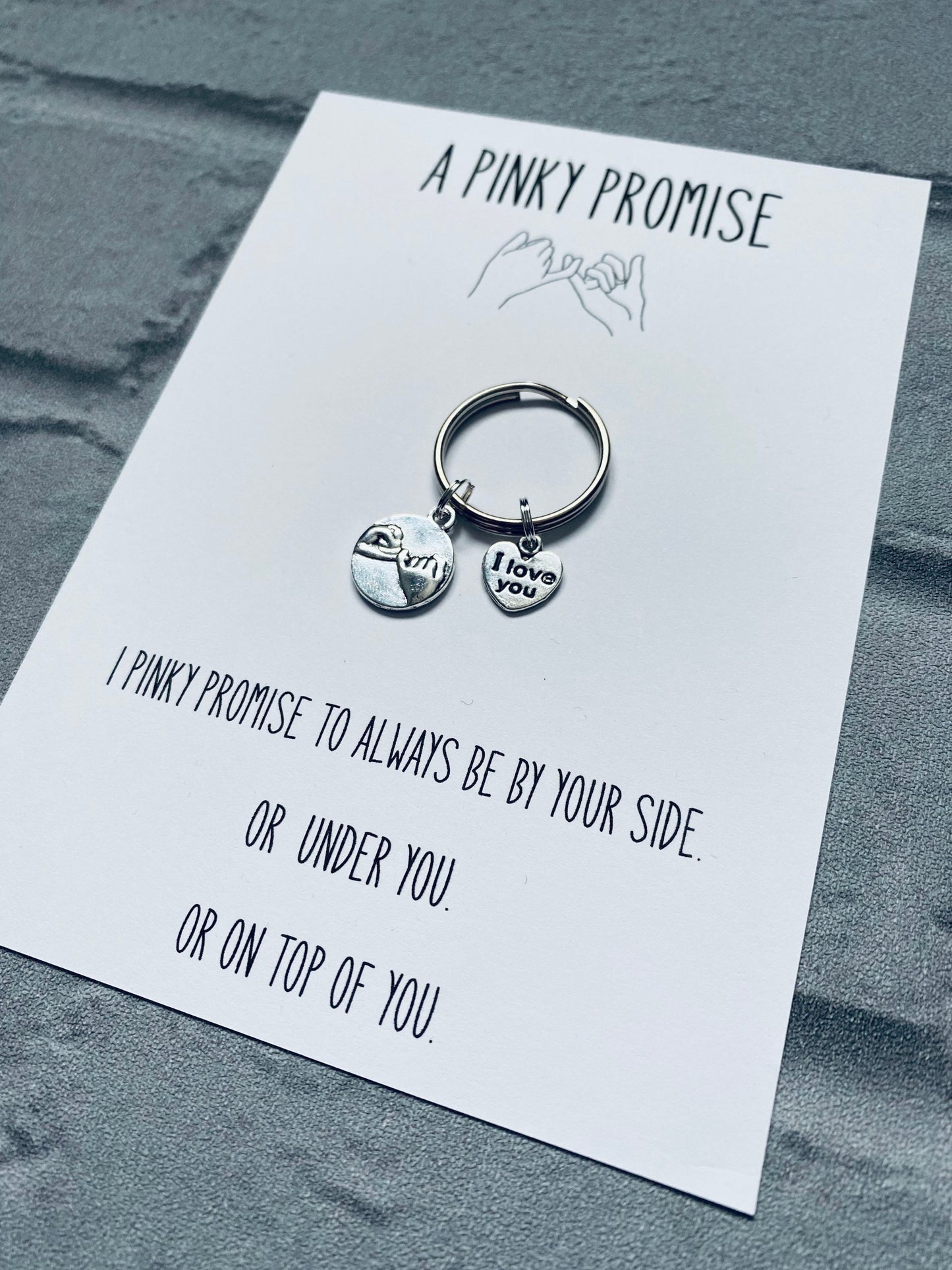 Pinky Promise Keychain: I Love You Gift for Couples