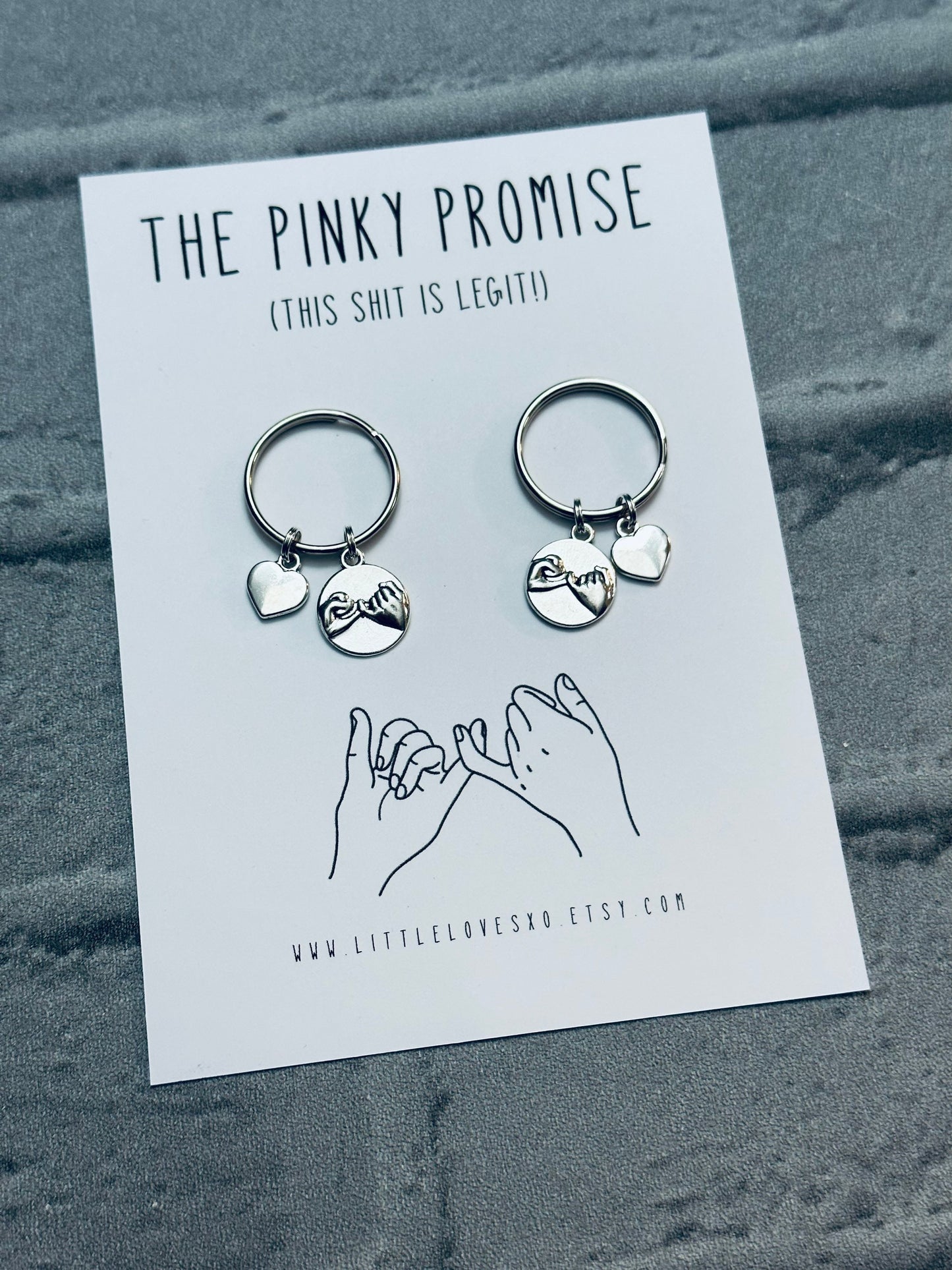 Pinky Promise Keyring Set: Matching Couple Gift