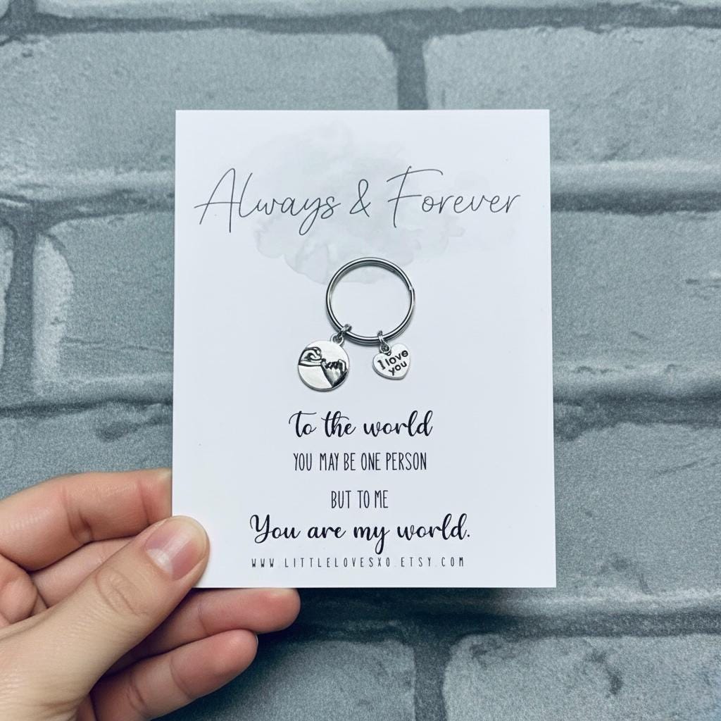Pinky Promise Keychain: I Love You Gift, Couple Keyring