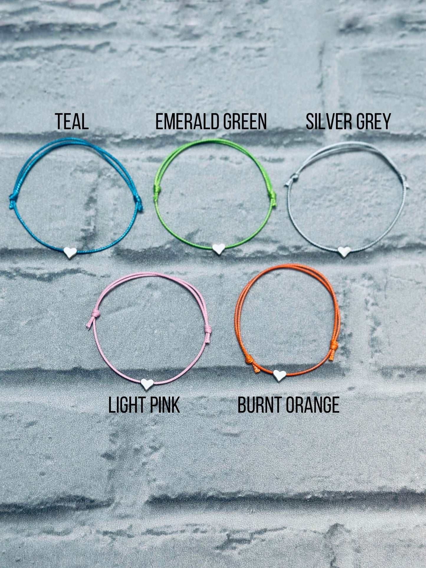 Adjustable string wish bracelet, String anklet, friendship bracelet, Hen party ideas, Waxed cord bracelet, Birthday party bag gifts