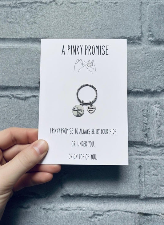 Pinky Promise Keychain: I Love You Gift for Couples