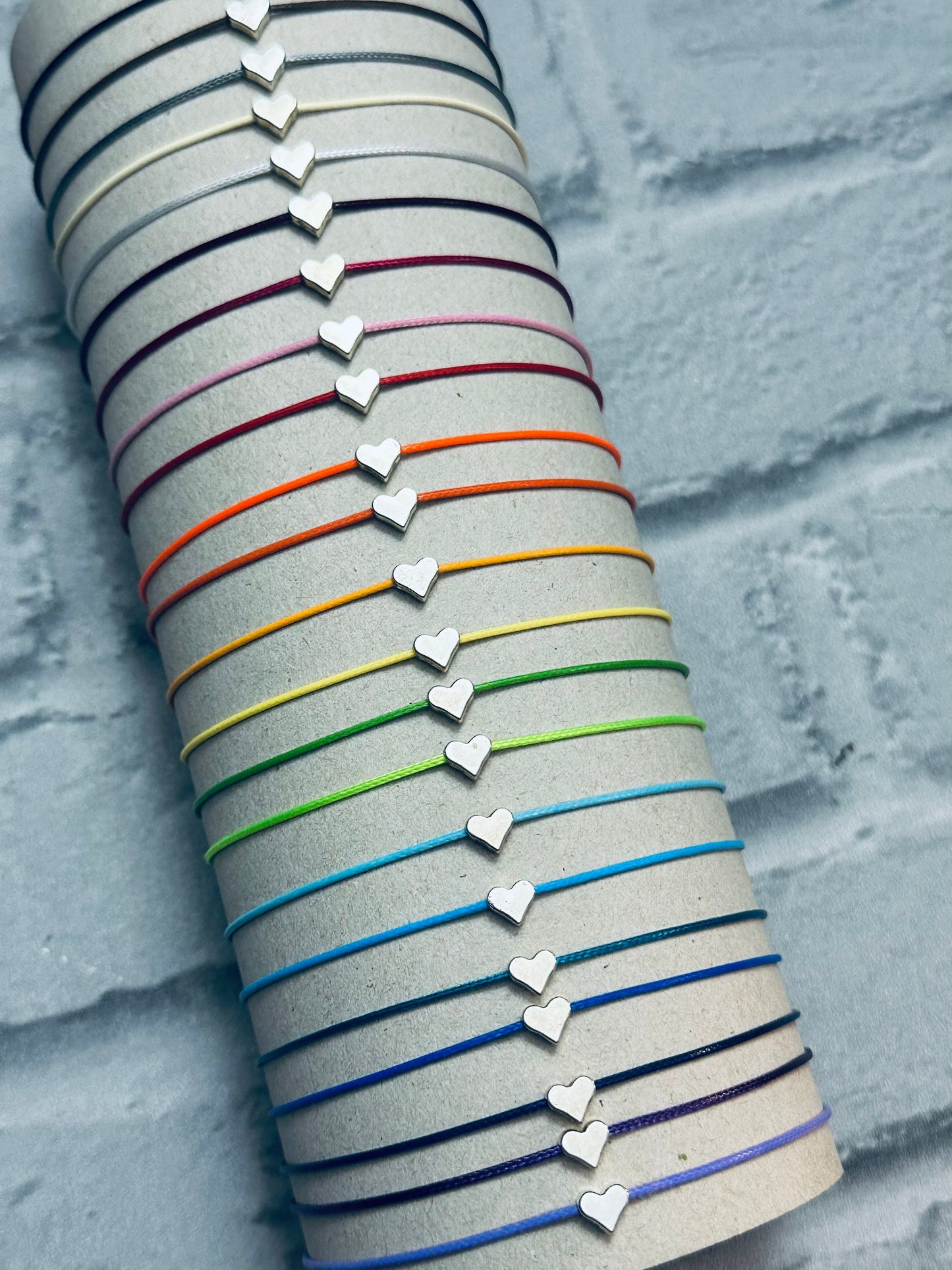 Adjustable string wish bracelet, String anklet, friendship bracelet, Hen party ideas, Waxed cord bracelet, Birthday party bag gifts