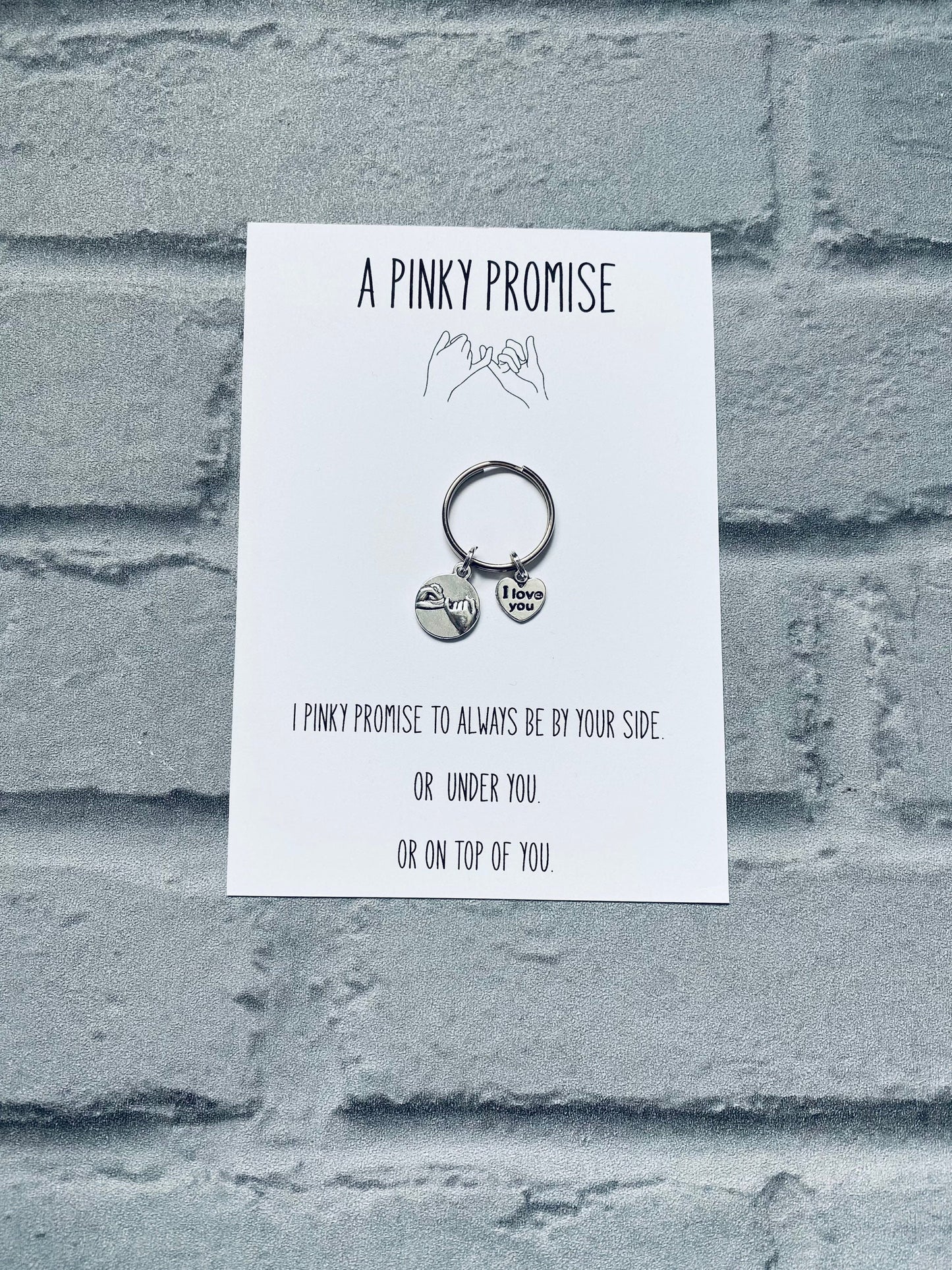 Pinky Promise Keychain: I Love You Gift for Couples