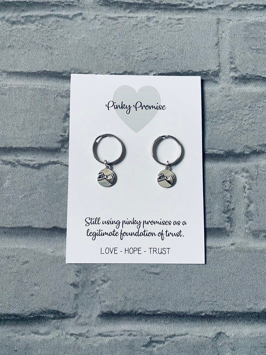 Pinky Promise Keychains: Matching Couple Keyrings, Friendship Gift