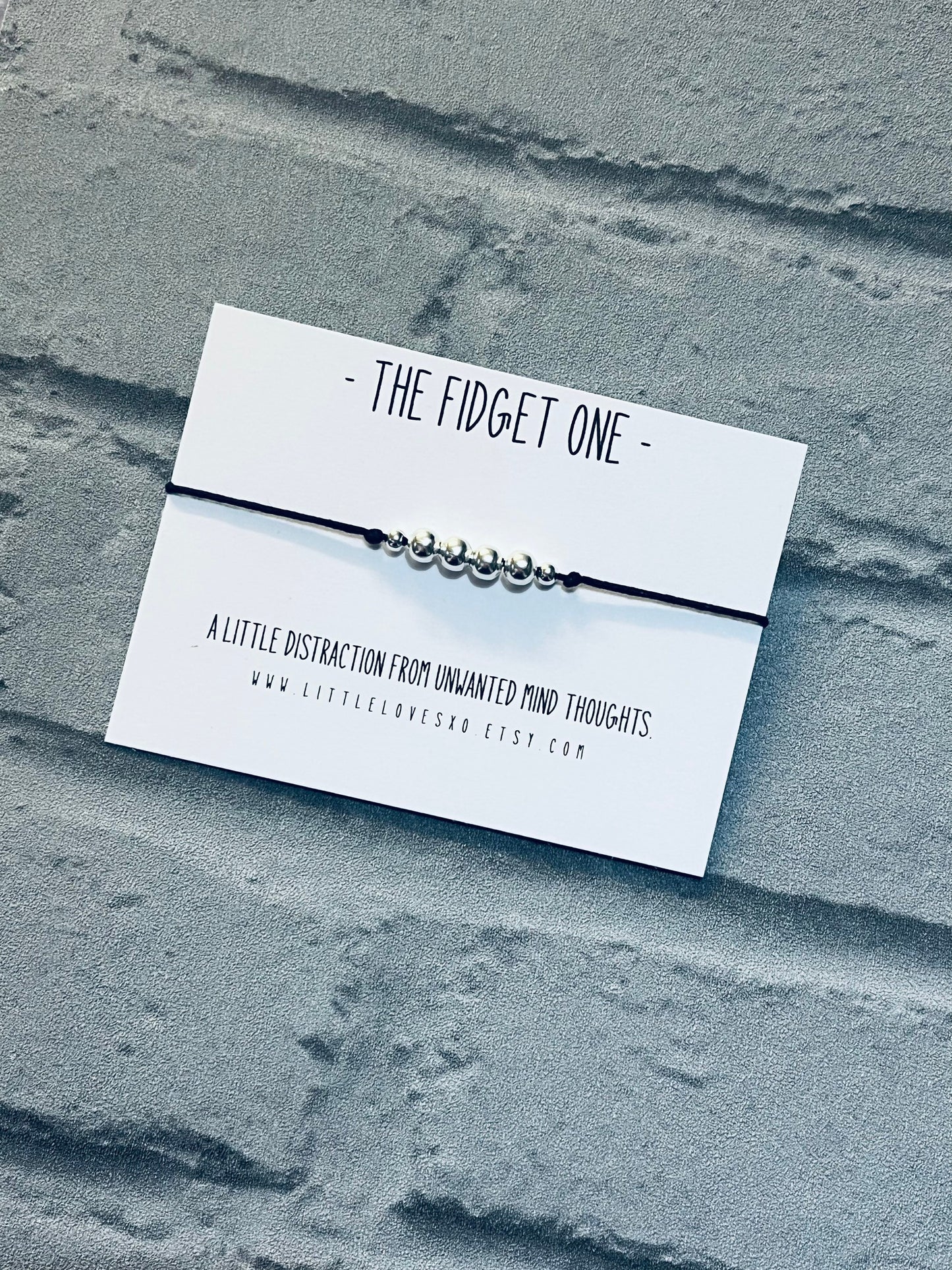 Adjustable Fidget Bracelet | Silver Plated Worry Beads, Anxiety Relief