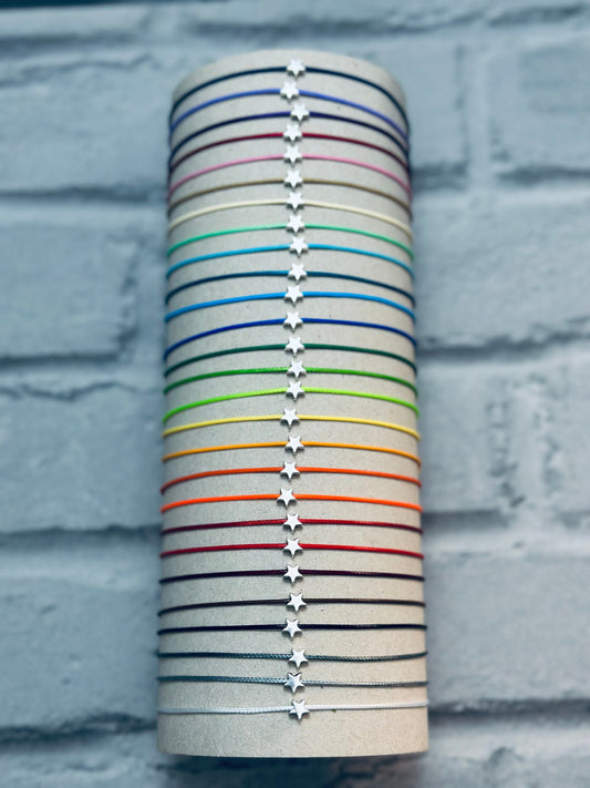 Adjustable Wish Bracelet Bundle: Silver Star Charm, Party Favor Gifts