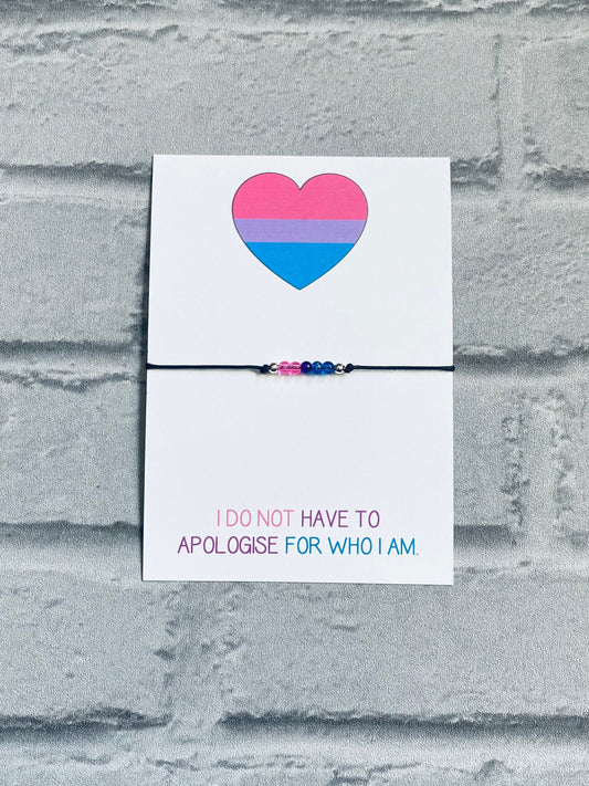 Bisexual Pride Bracelet: Sparkle Bead Bi Jewelry