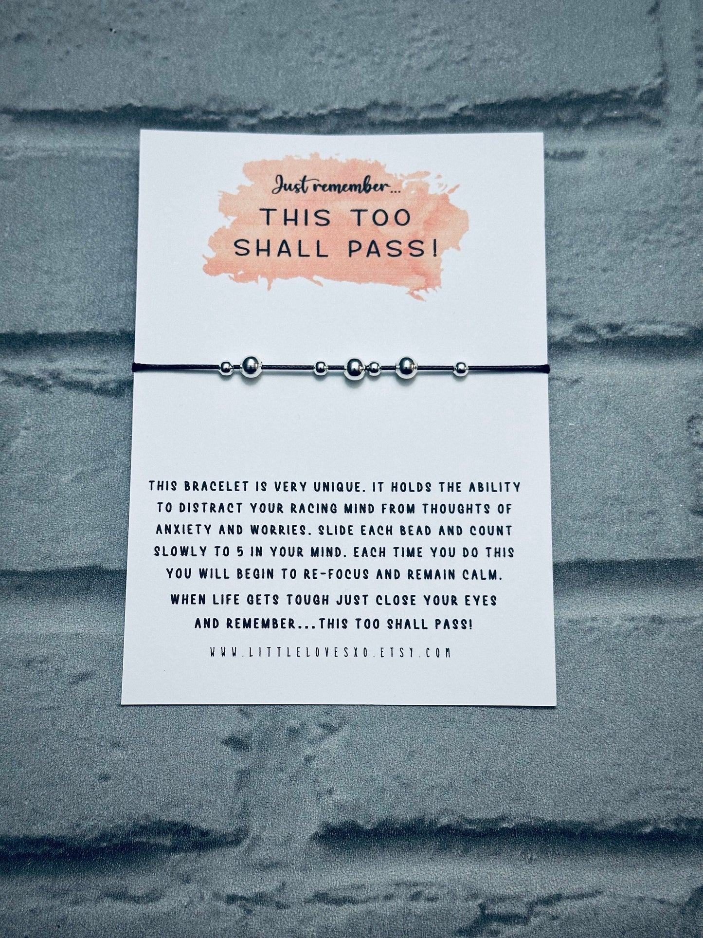 Adjustable Fidget Bracelet: Silver Plated Beads, Stress Relief Jewelry