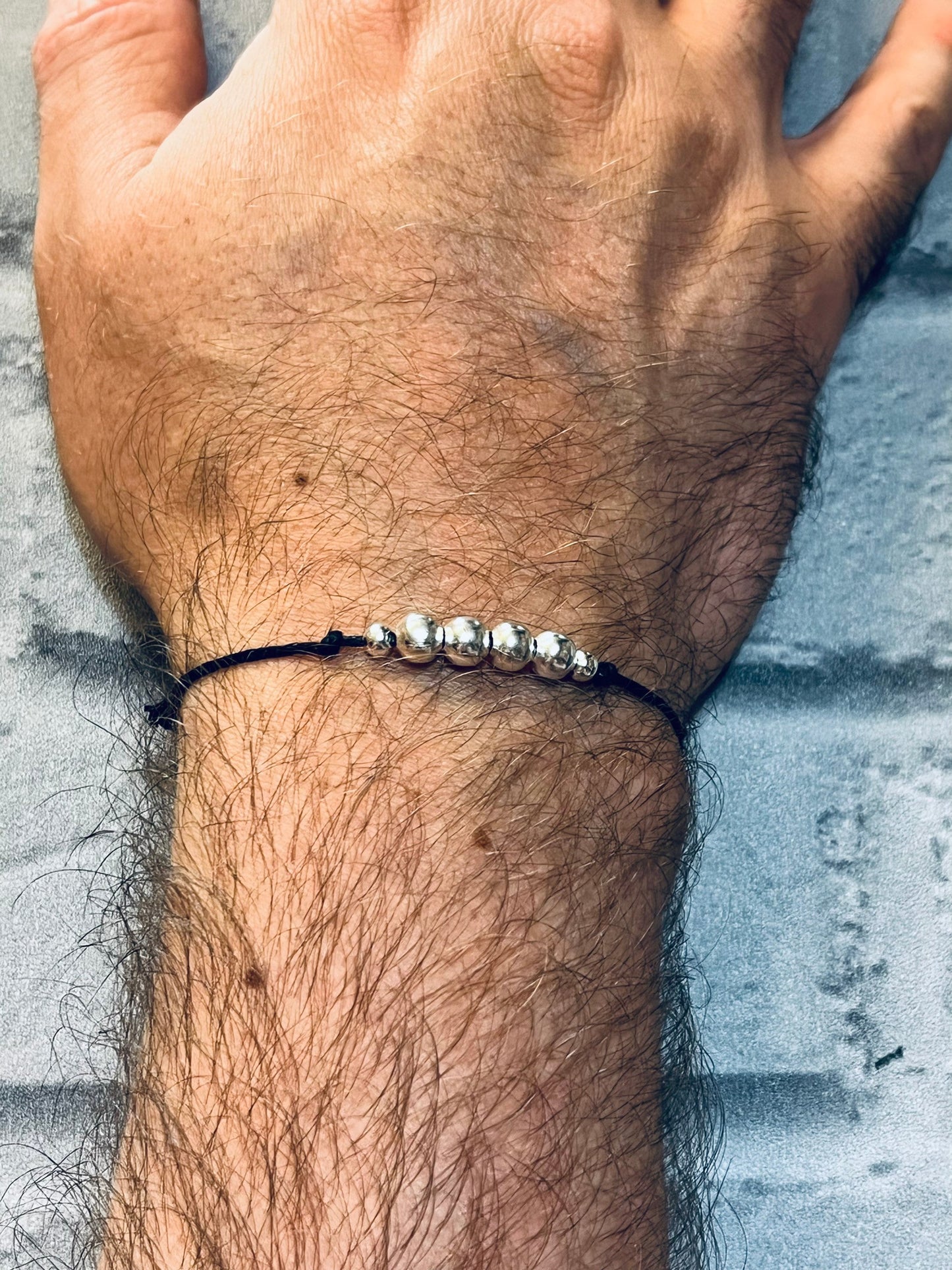 Adjustable Fidget Bracelet | Silver Plated Worry Beads, Anxiety Relief