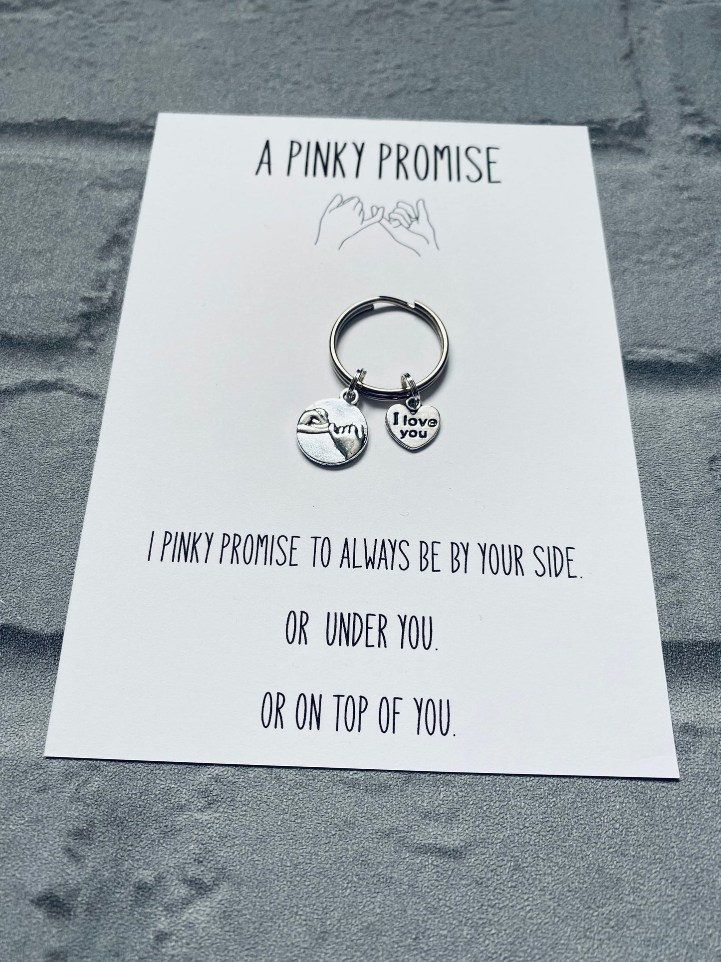 Pinky Promise Keychain: I Love You Gift for Couples