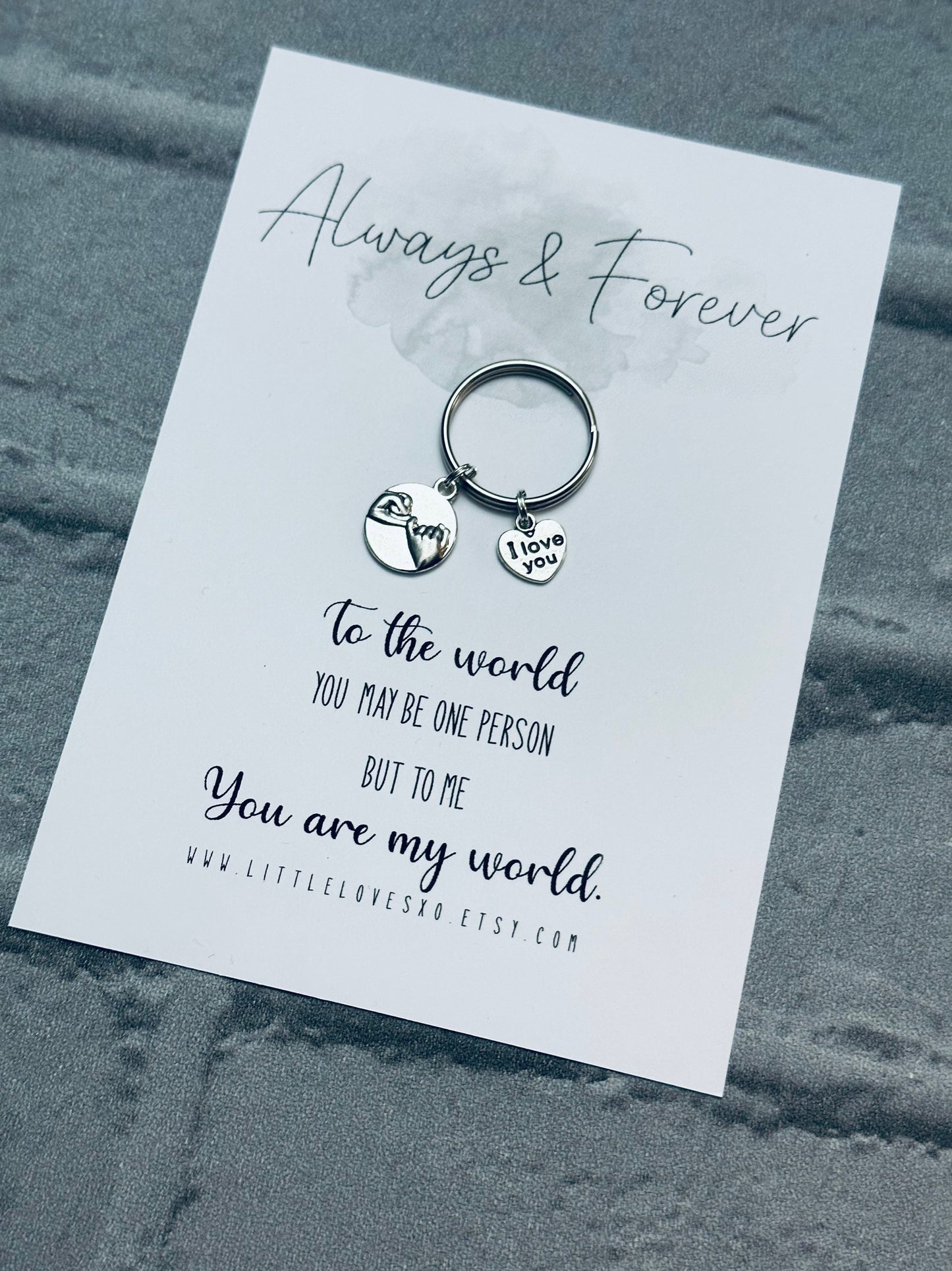 Pinky Promise Keychain: I Love You Gift, Couple Keyring