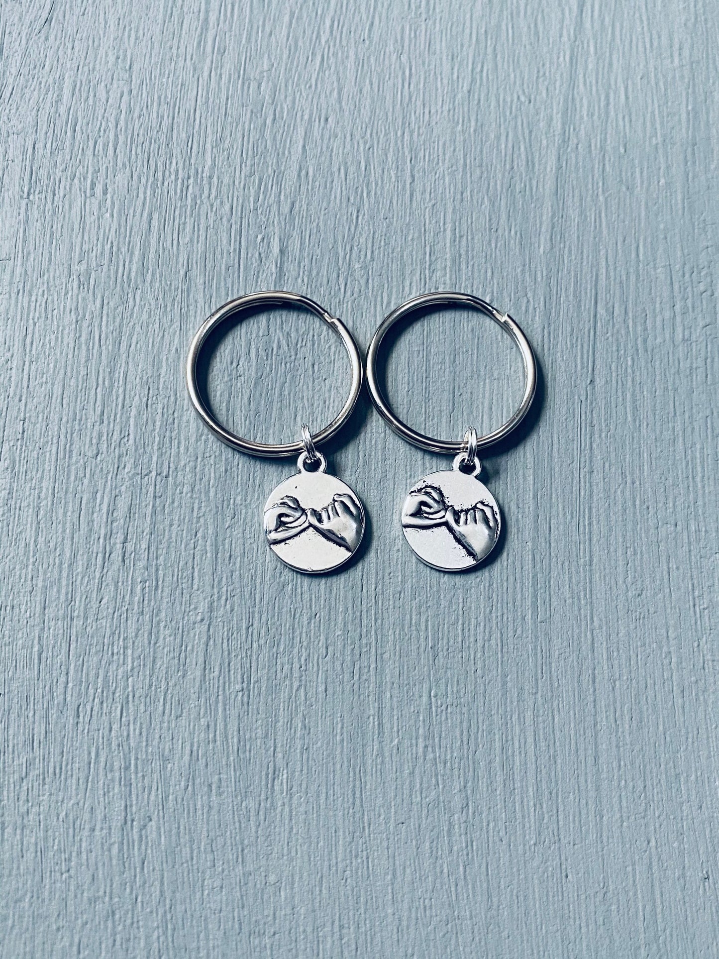 Pinky Promise Keychains: Matching Couple Keyrings, Friendship Gift