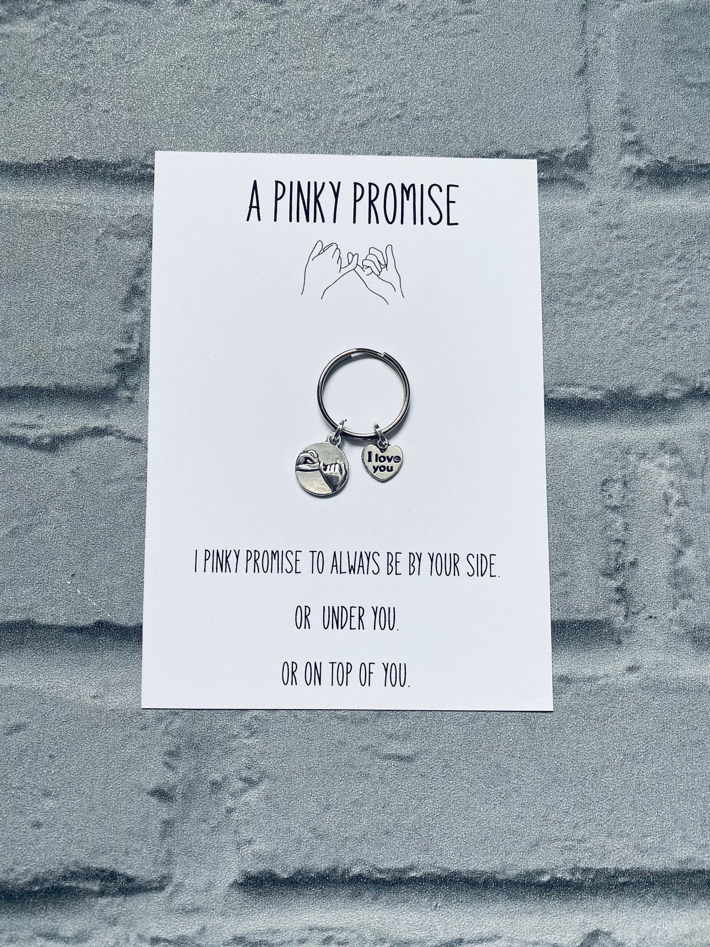 Pinky Promise Keychain: I Love You Gift for Couples