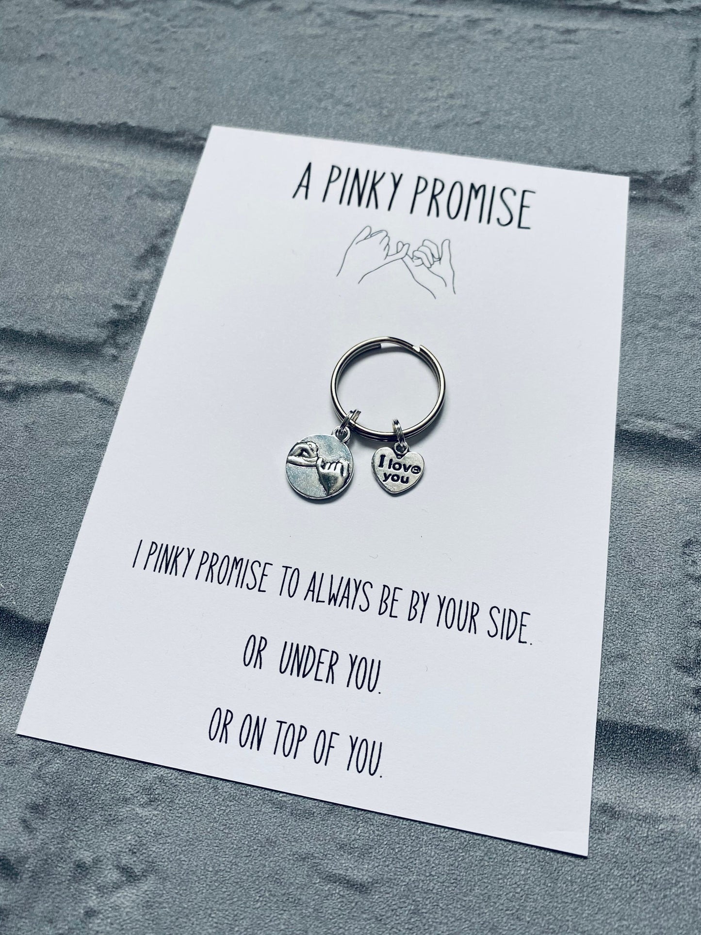 Pinky Promise Keychain: I Love You Gift for Couples