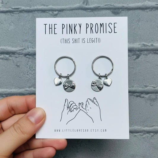 Pinky Promise Keyring Set: Matching Couple Gift