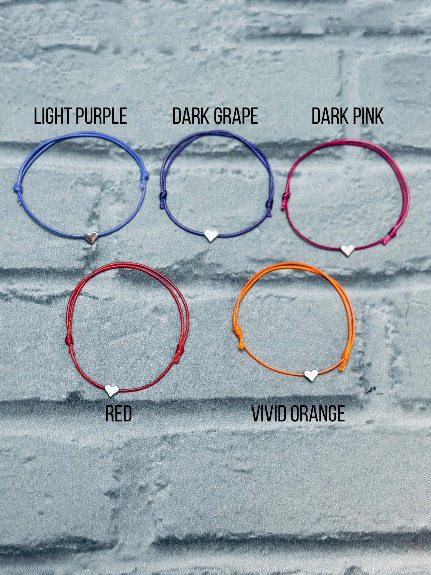 Adjustable string wish bracelet, String anklet, friendship bracelet, Hen party ideas, Waxed cord bracelet, Birthday party bag gifts