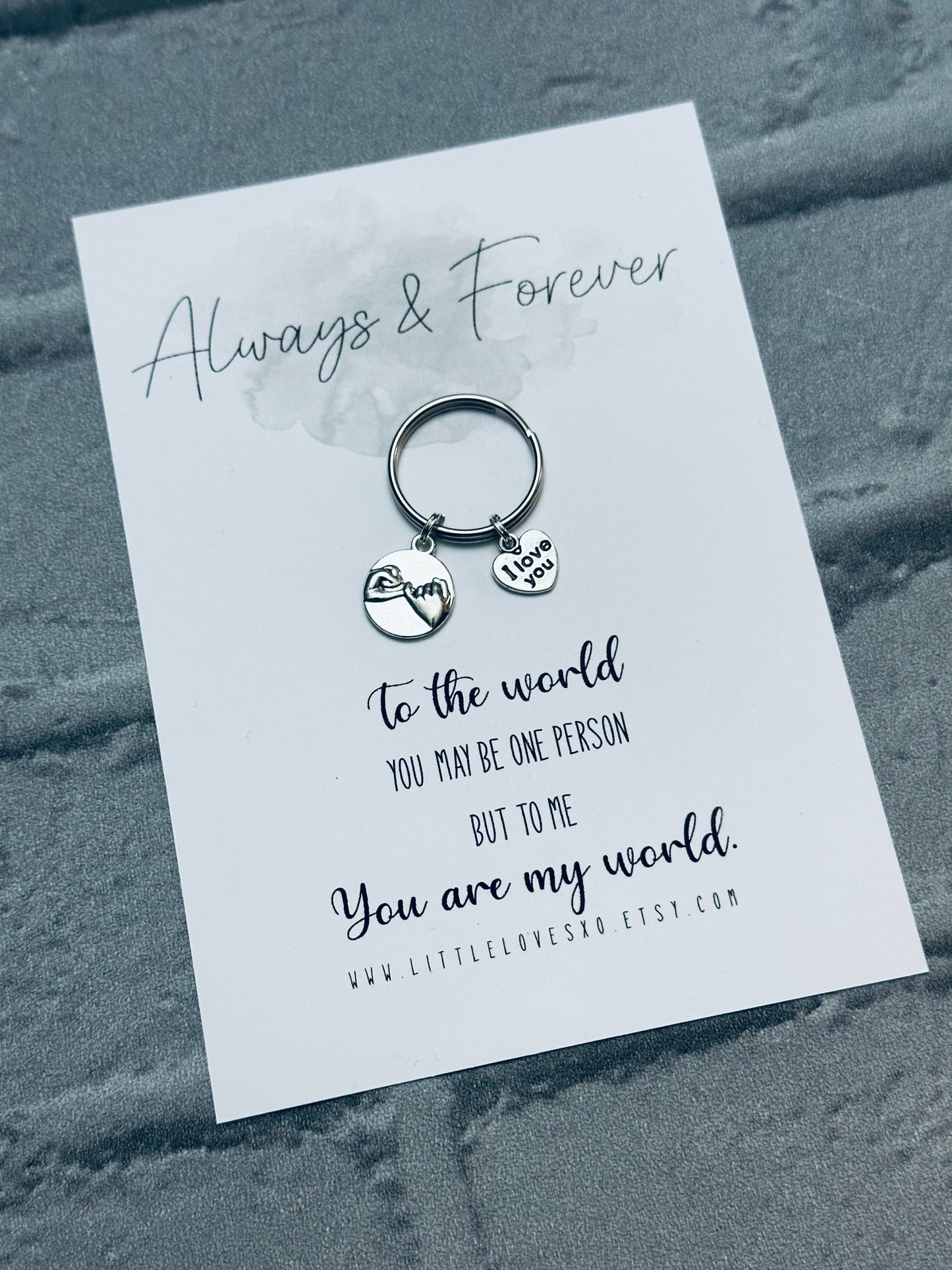 Pinky Promise Keychain: I Love You Gift, Couple Keyring