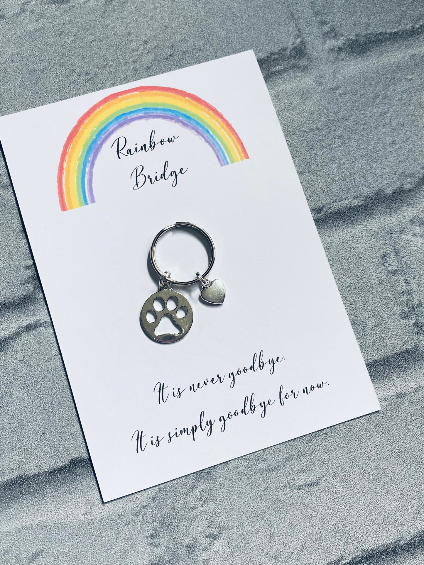 Pet Loss Keyring: Paw Print Memorial Gift