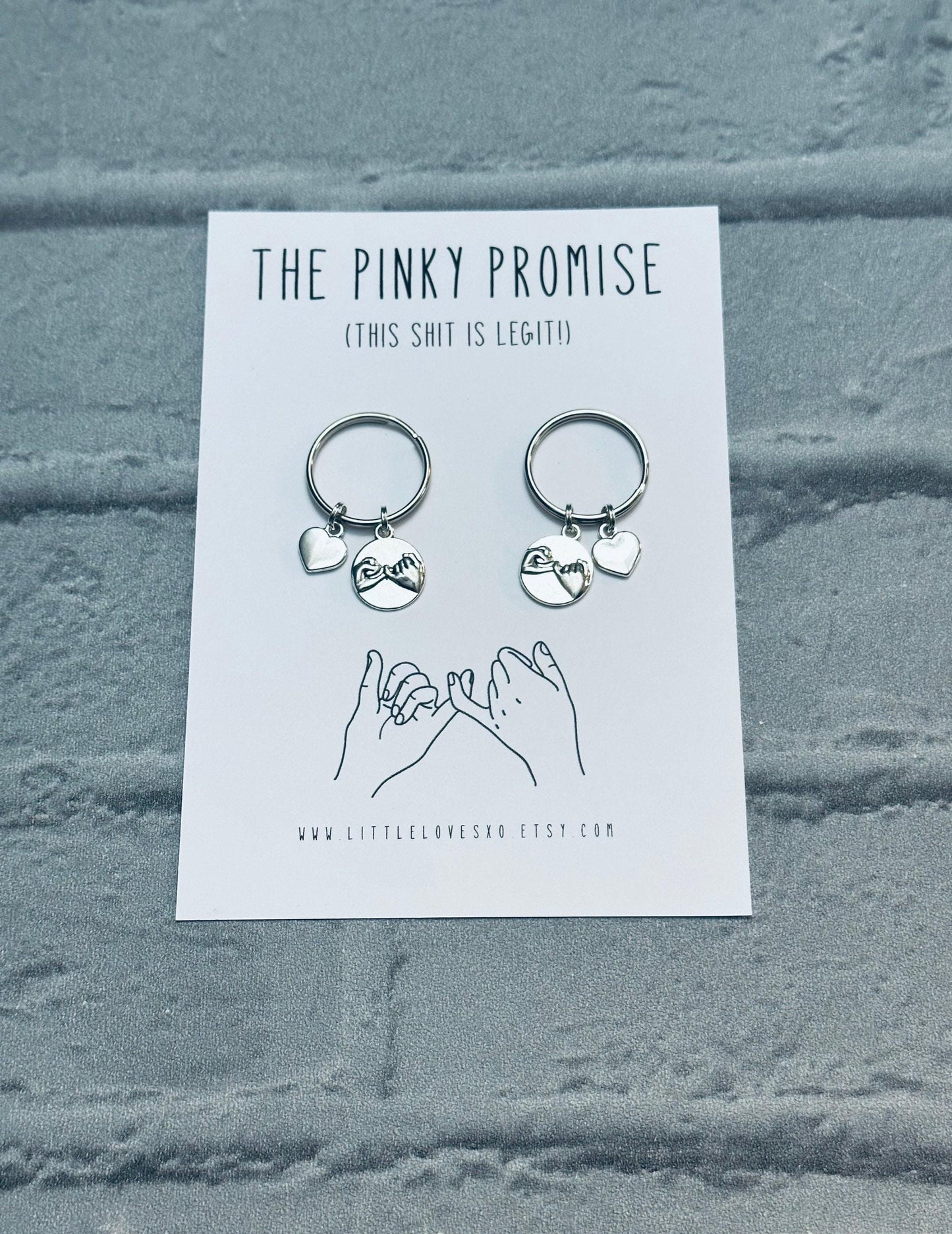 Pinky Promise Keyring Set: Matching Couple Gift