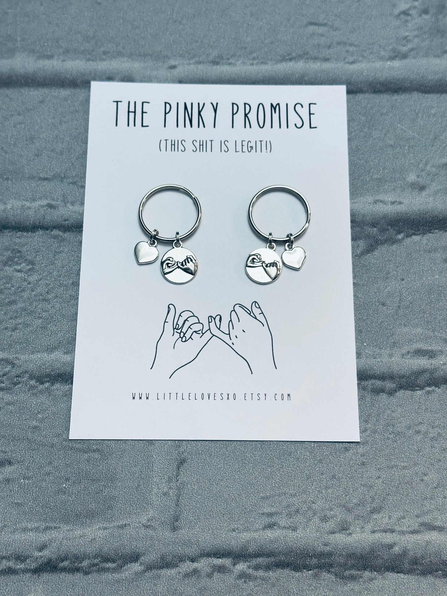 Pinky Promise Keyring Set: Matching Couple Gift