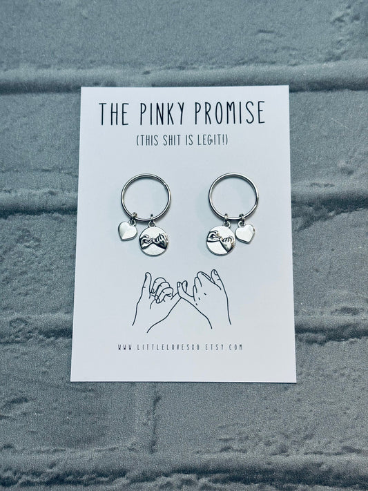 Pinky Promise Keyring Set: Matching Couple Gift