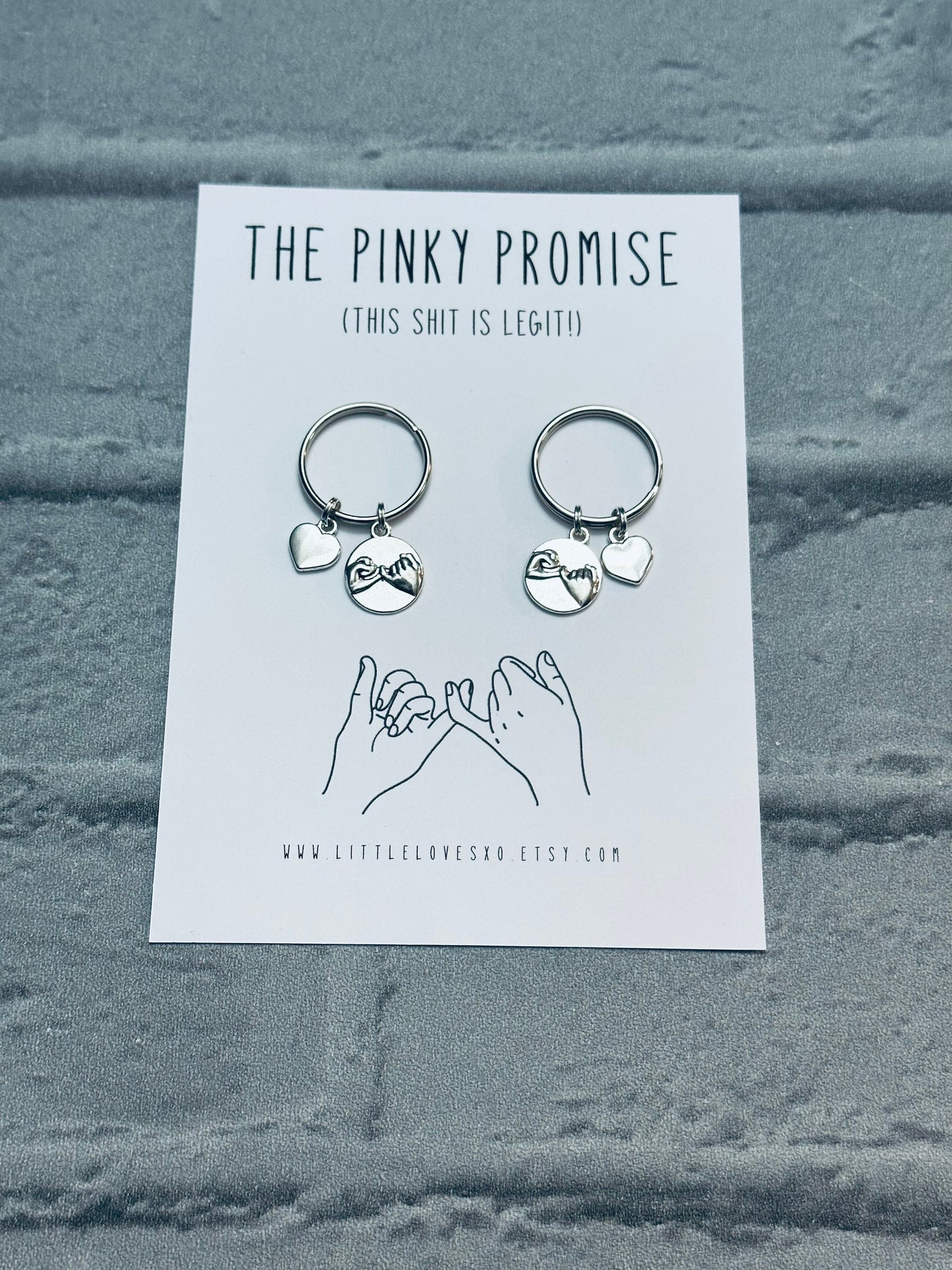 Pinky Promise Keyring Set: Matching Couple Gift
