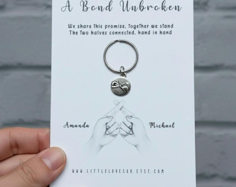 Personalized Pinky Promise Keychain